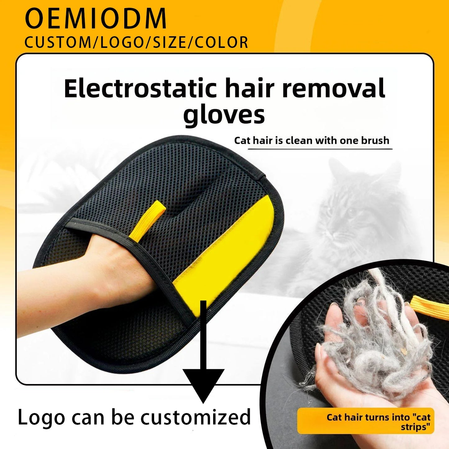 Guanti Rimuovi Pelo per Cani e Gatti — Strumento Statico Riutilizzabile
