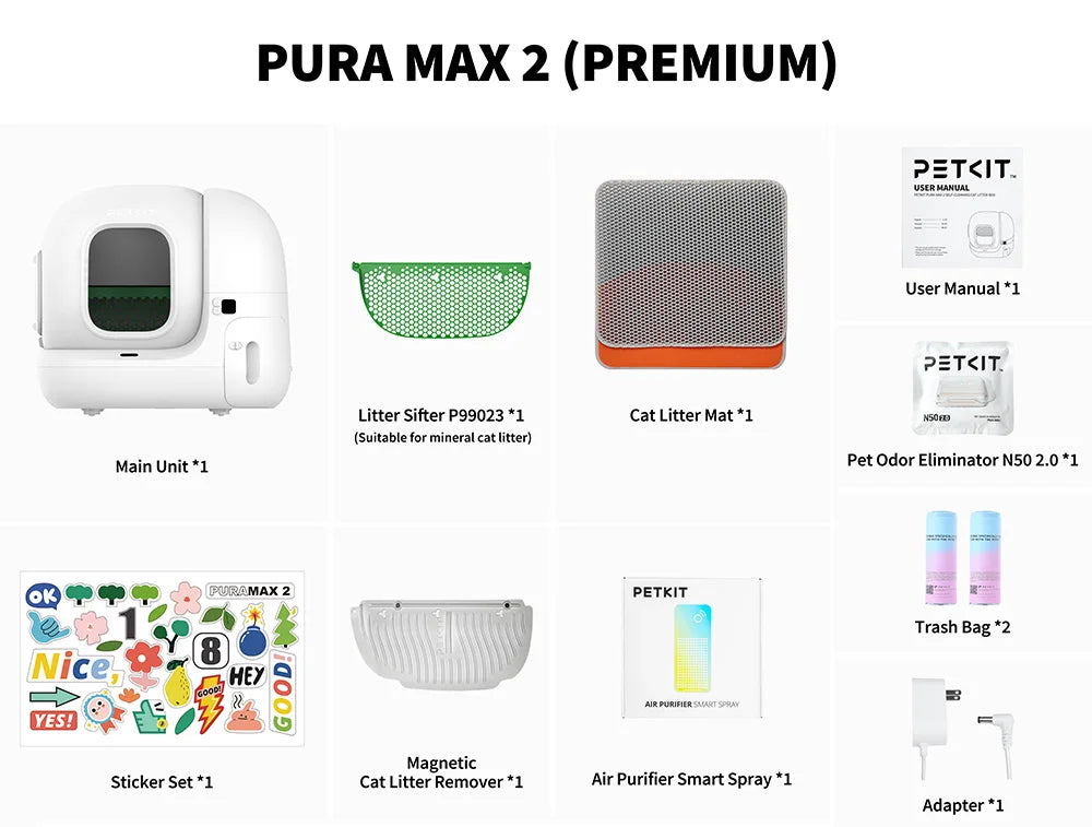 Lettiera Automatica Smart PETKIT PuraMax 2 — Autopulizia 15 Giorni App Control