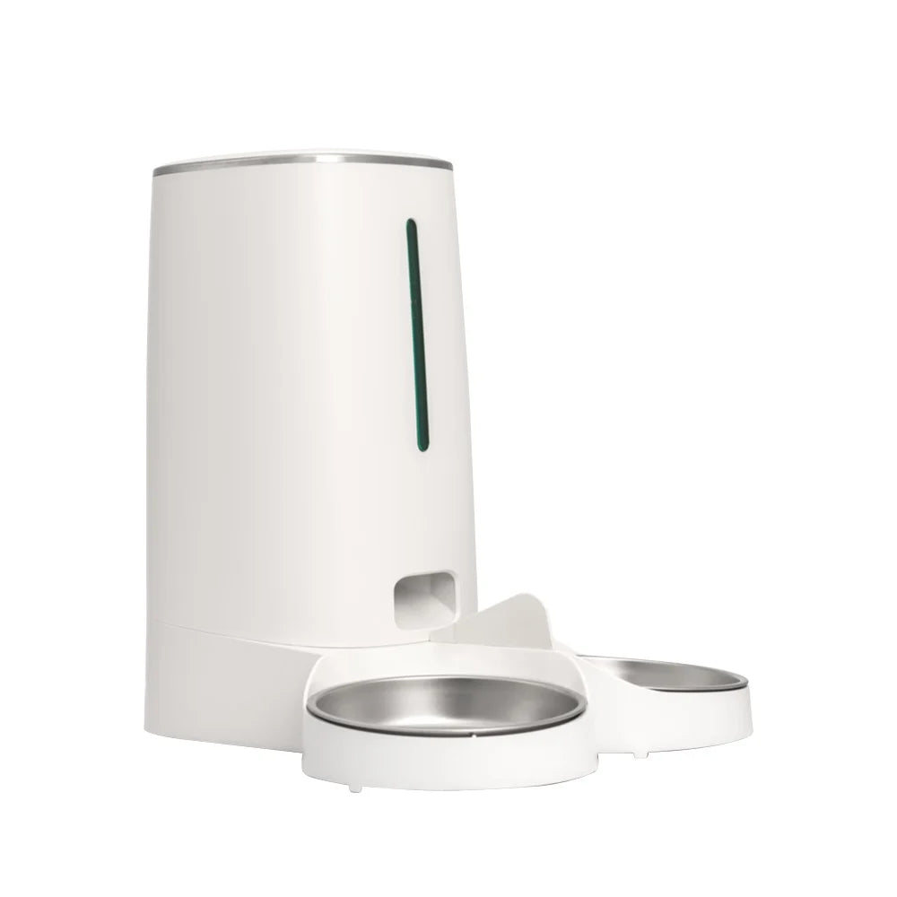 Mangiatoia Automatica Smart per 2 Animali — Doppia Ciotola in Acciaio WiFi App