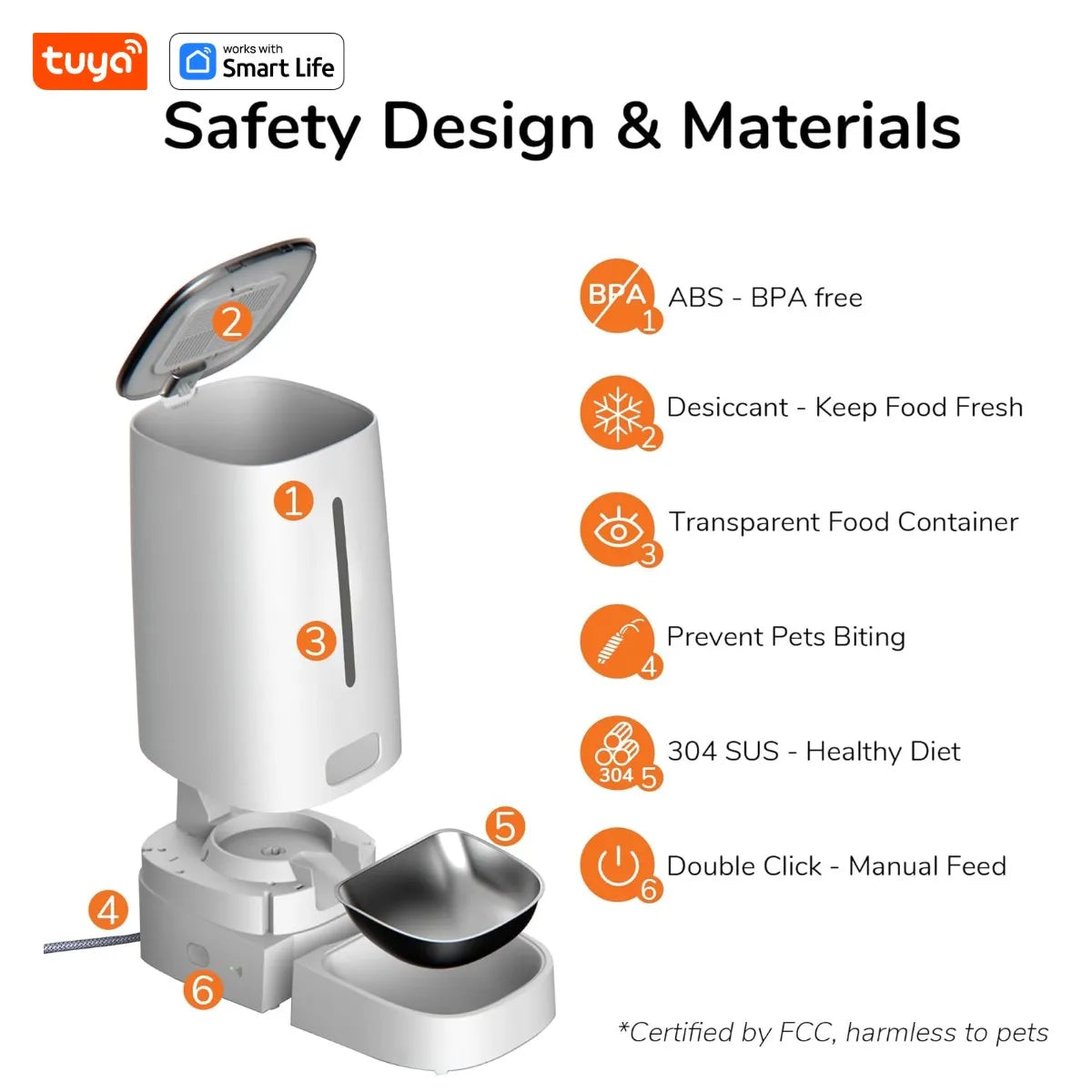 Mangiatoia Automatica Smart per 2 Animali — Doppia Ciotola in Acciaio WiFi App