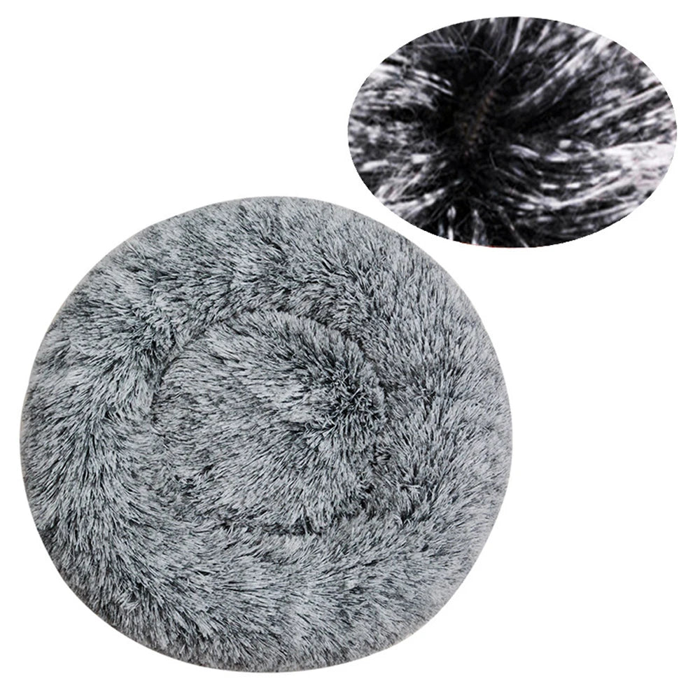 Cuccia Rotonda per Cani e Gatti — Morbida e Calda in Peluche Lavabile