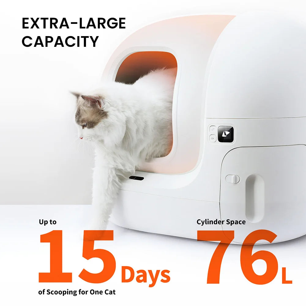 Lettiera Automatica Smart PETKIT PuraMax 2 — Autopulizia 15 Giorni App Control