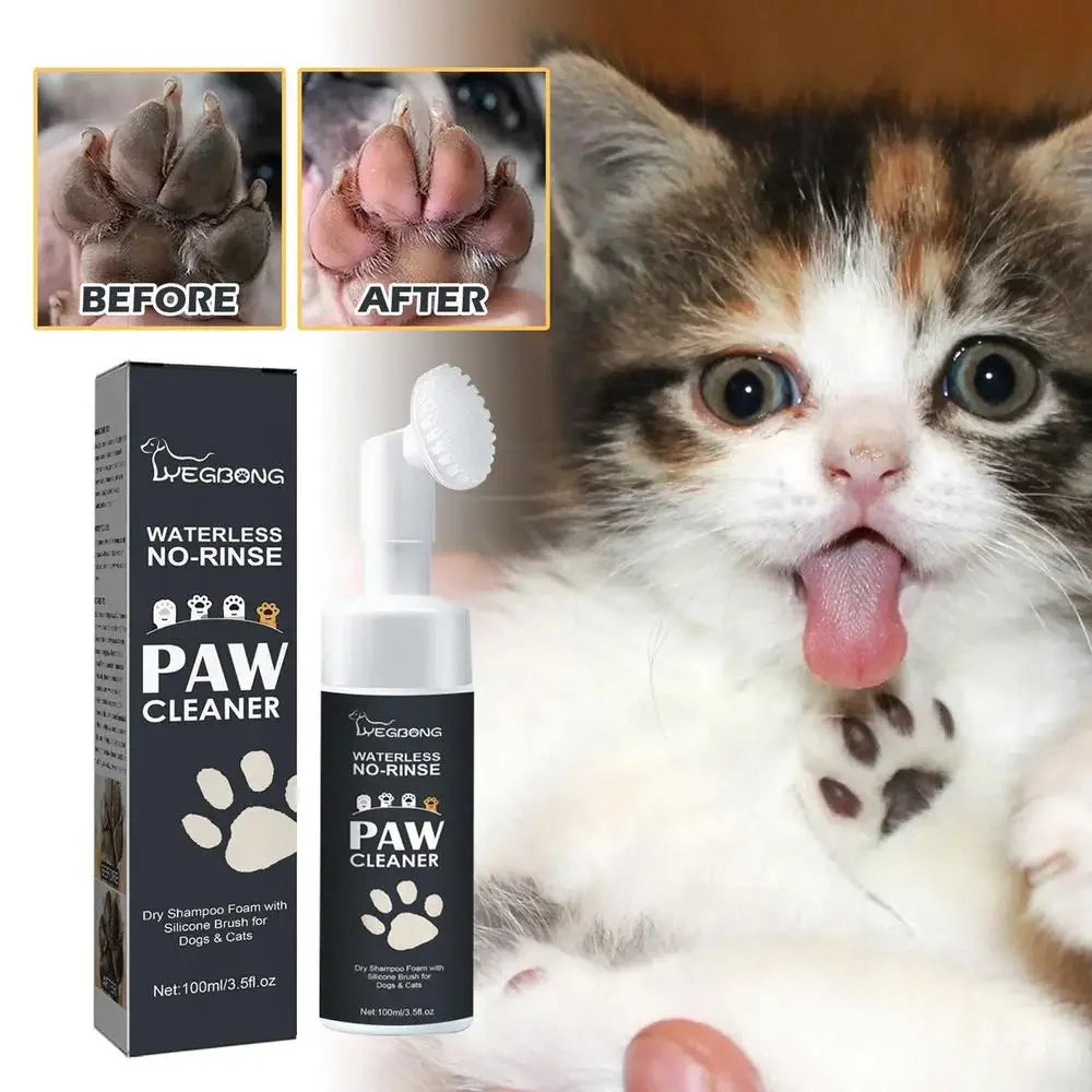 Detergente 100ml Portatile per Zampe di Cani e Gatti — Pulizia Rapida Prima di Entrare in Casa