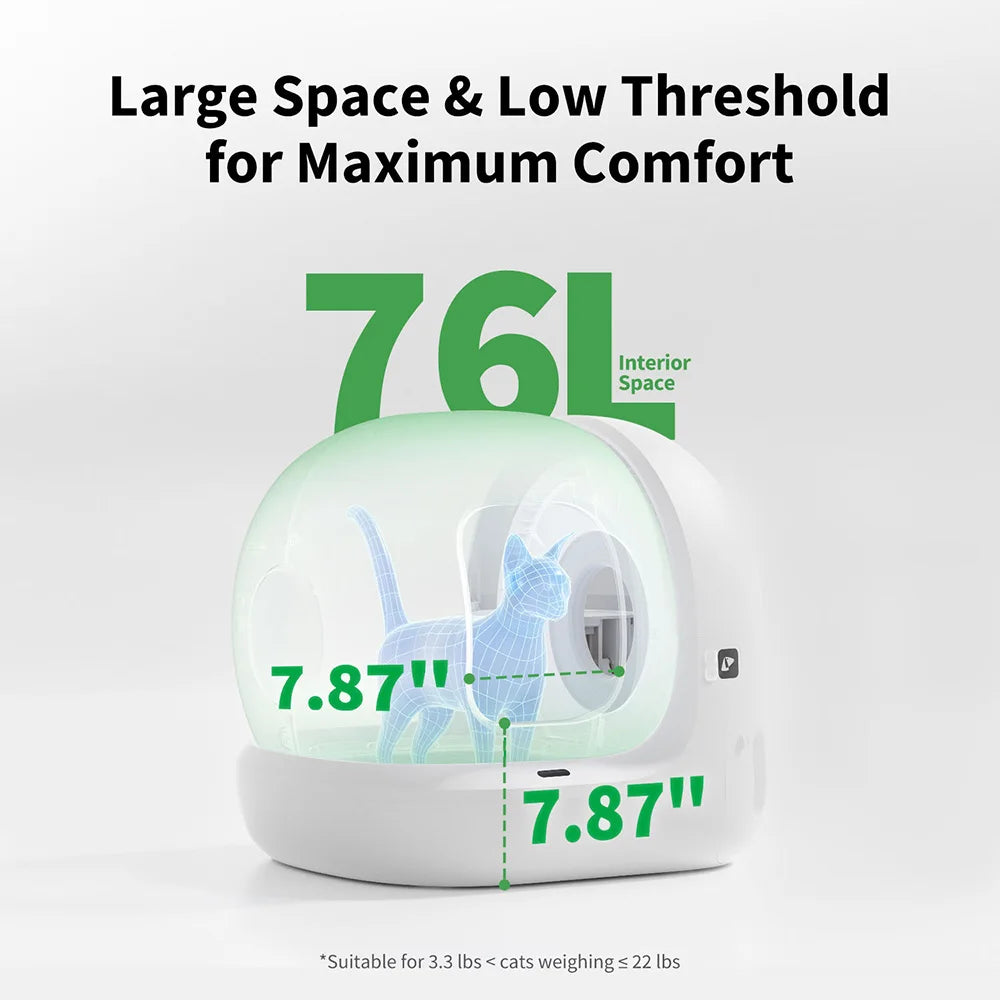 Lettiera Automatica Smart PETKIT PuraMax 2 — Autopulizia 15 Giorni App Control