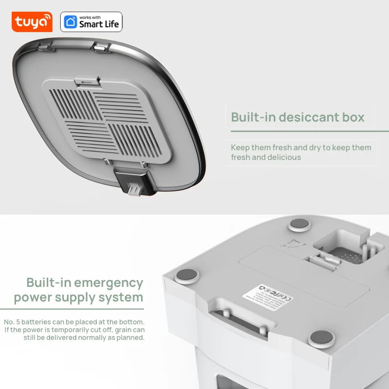 Mangiatoia Automatica Smart per 2 Animali — Doppia Ciotola in Acciaio WiFi App