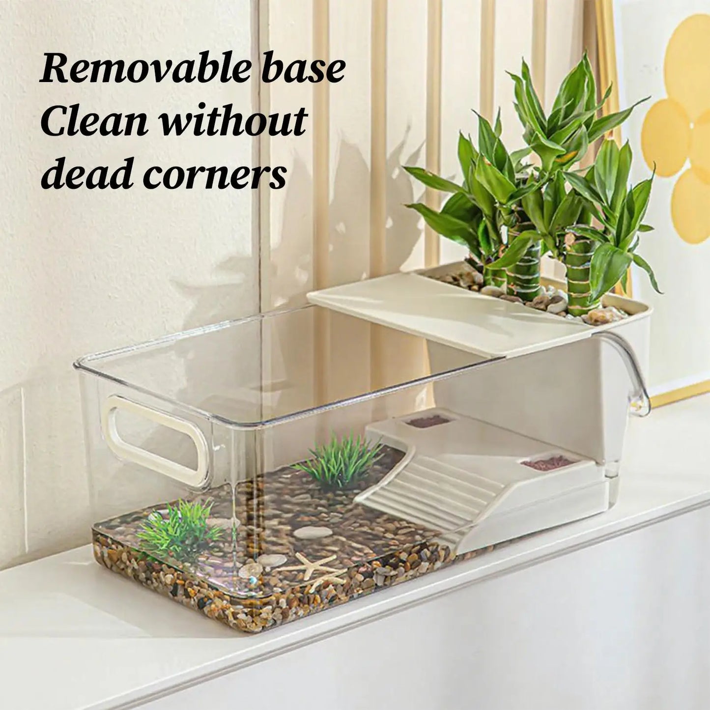 Acquario Terrario Multifunzione per Tartarughe — Trasparente